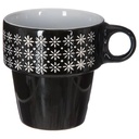 rack 6 mugs m ethnik 26cl, noir & blanc