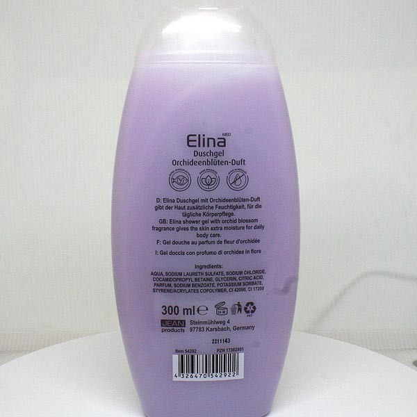 Gel douche Elina 300ml fleur magique fleur d'o