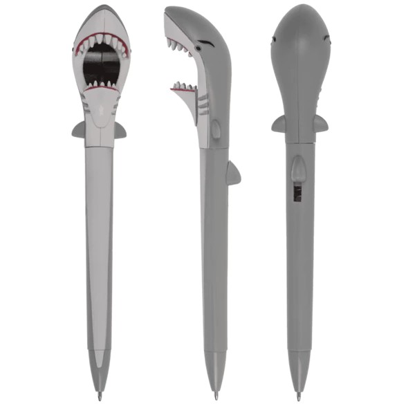 Stylo à bille, requin, 18,5 cm.