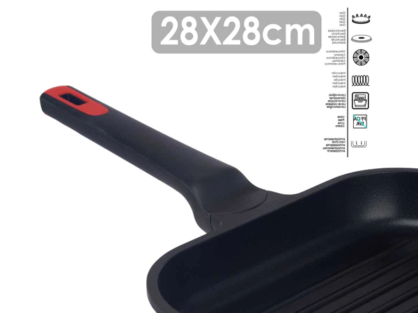 Rotissoire 28x28 en fonte à induction complète m