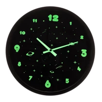 Horloge murale, Espace, brille dans le noir