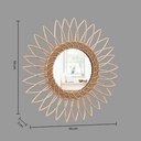 Miroir rtn fleur yasmina d50, beige moyen