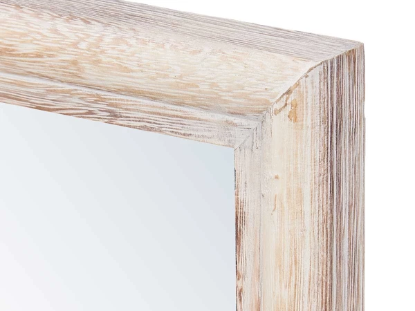 Miroir mural cadre en bois 65 x 85 cm naturel