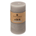 Bougie ronde olia gris 6.8x14, gris