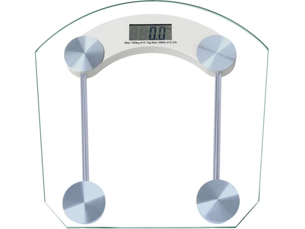 Pese-personne électronique 180kg verre LCD