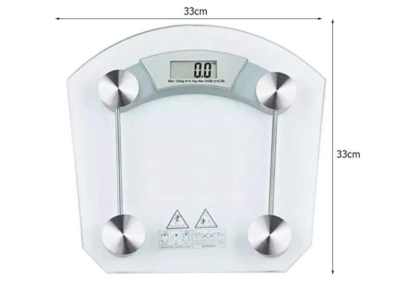 Pese-personne électronique 180kg verre LCD