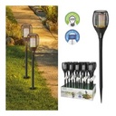Torche solaire LED XXL torche de jardin noire 75cm