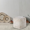 Pouf tabouret carré jute 45x45x45cm 