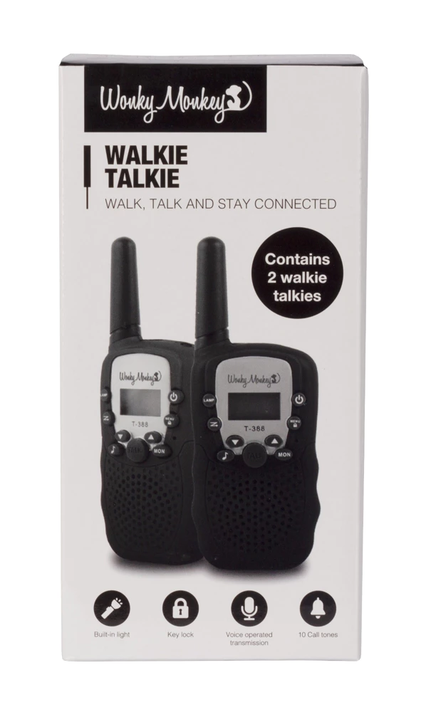 Ensemble talkie-walkie Wonky Monkey Noir