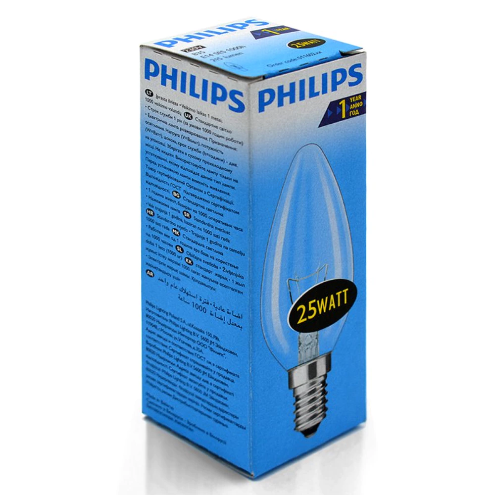 Philips BOUGIE ampoule E-14 - 25 watts - claire