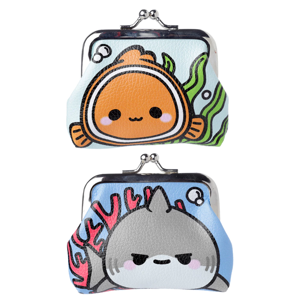 Porte-Monnaie Fermeture Click Clac Animaux Marins