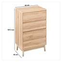 commode 4 tiroirs abana, beige