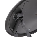 tabouret pliant velours gris, noir