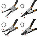 Lot de 4 pince a anneaux
