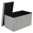 Pouf en tissu gris 76x38x38cm