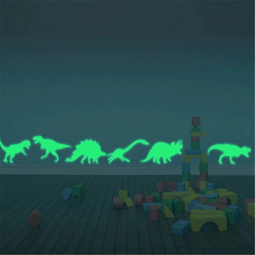 Décorations murales illuminées Dino (9 pcs)