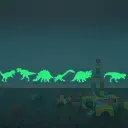 Décorations murales illuminées Dino (9 pcs)