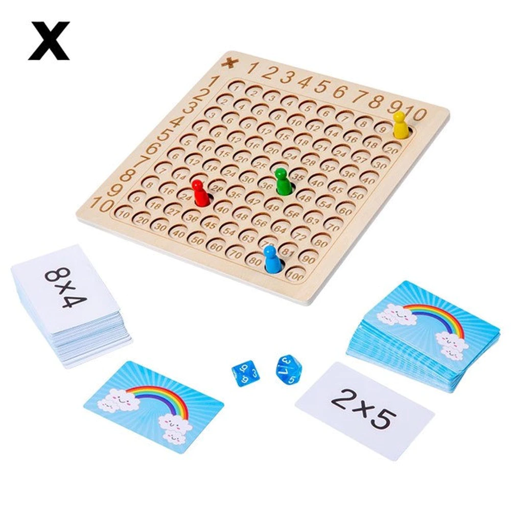 Opération mathématique de base, jeu éducatif, mult