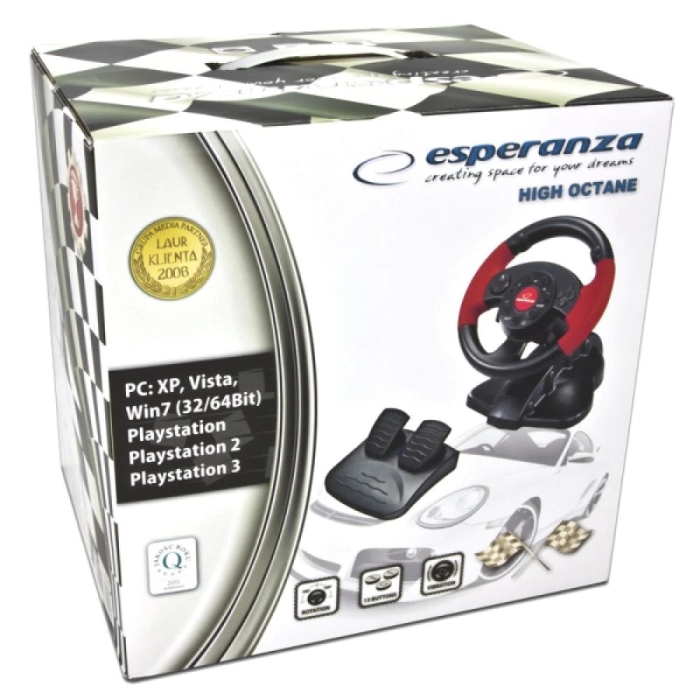 VOLANT AVEC PEDALES PC PSX PS2 PS3 OCTANE
