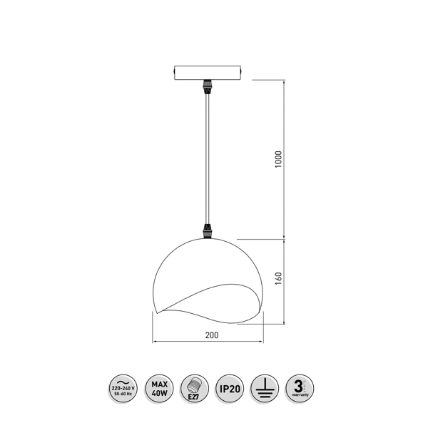Plafonnier MAVIA, 4949, AC220-240V, 50/60Hz,