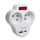 Répartiteur d'alimentation 2 ports USB-C USB-A