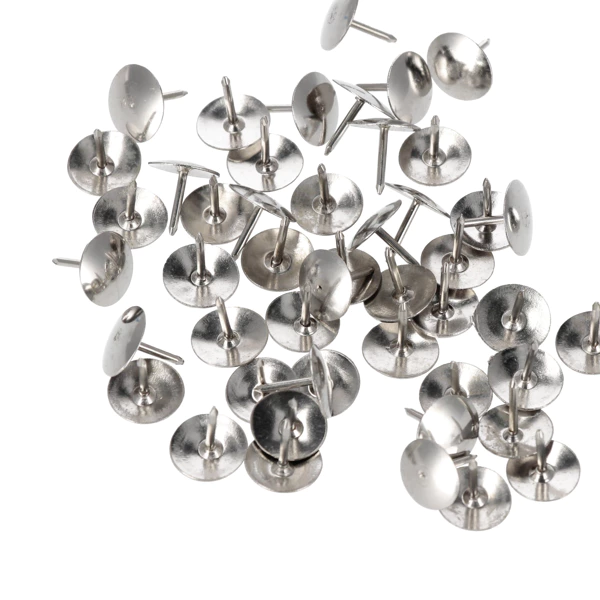 Lot de 50 épingles argentées pour bureau, étui Sta