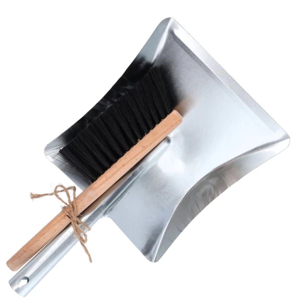 Set de nettoyage, balai, pelle en métal, brosse