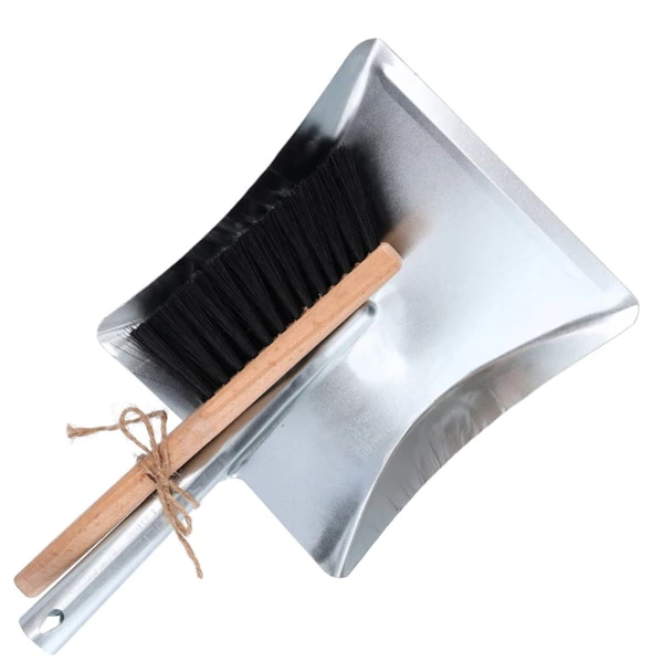 Set de nettoyage, balai, pelle en métal, brosse