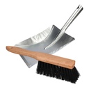Set de nettoyage, balai, pelle en métal, brosse