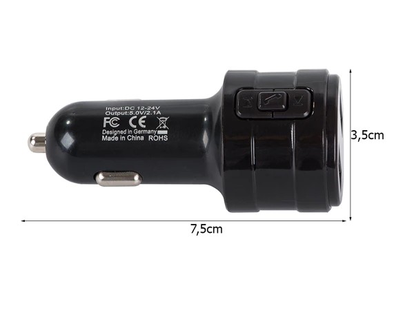 Émetteur Bluetooth FM MP3, 2x chargeur USB