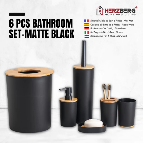 Herzberg HG-04456 : Ensemble de salle de bain en b