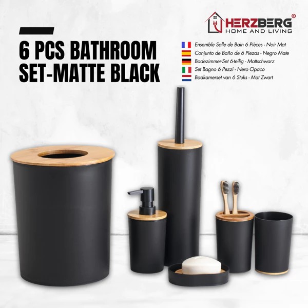 Herzberg HG-04456 : Ensemble de salle de bain en b