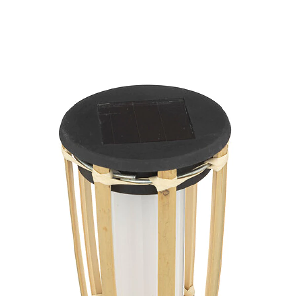 balise solaire extérieur bambou maceo naturel h70,