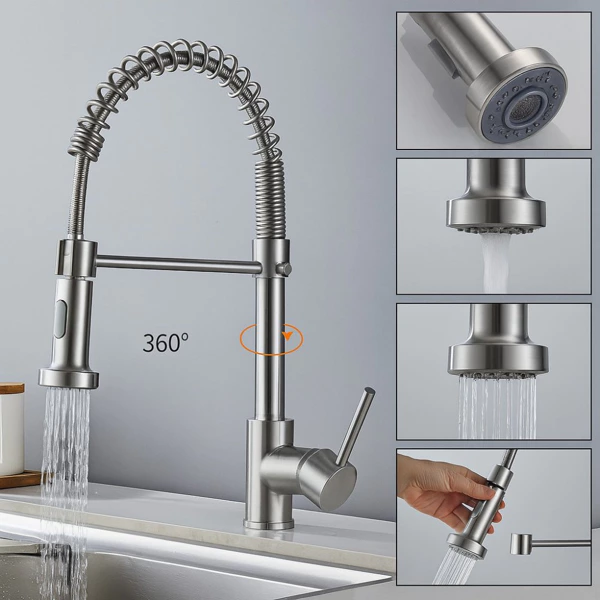 Robinet d'évier de cuisine télescopique