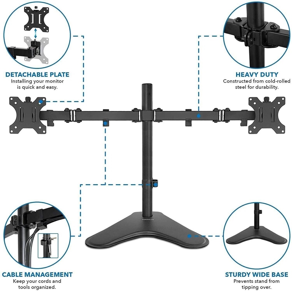 KIT DEUX ECRAN 27" FHD avec Support (reconditionné)