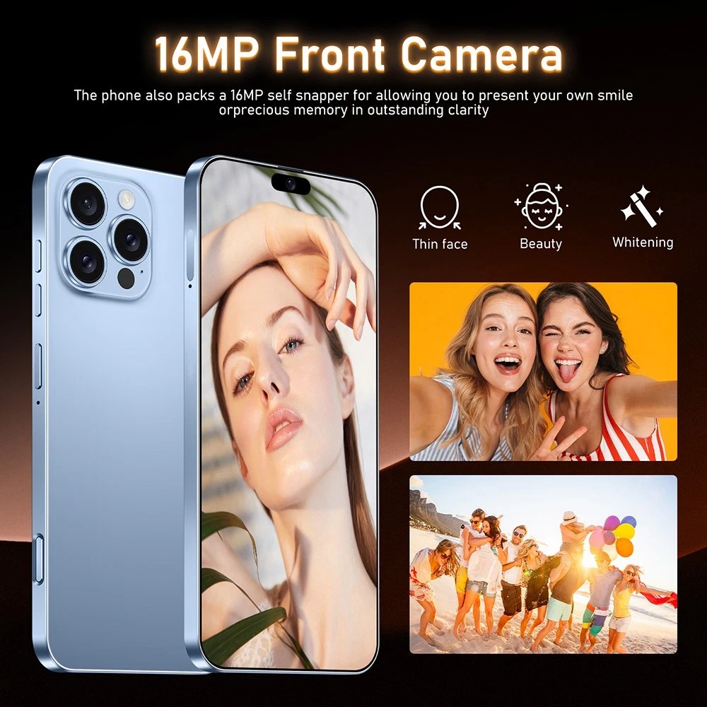 2025 G16 Pro Max 5G Unlocked Smartphone Android 15 6+128GB Dual SIM Mobile Phone
