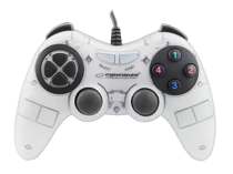 manette de jeu pc usb fighter blanche