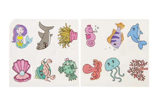 tattoo animaux aquatiques (3pcs)