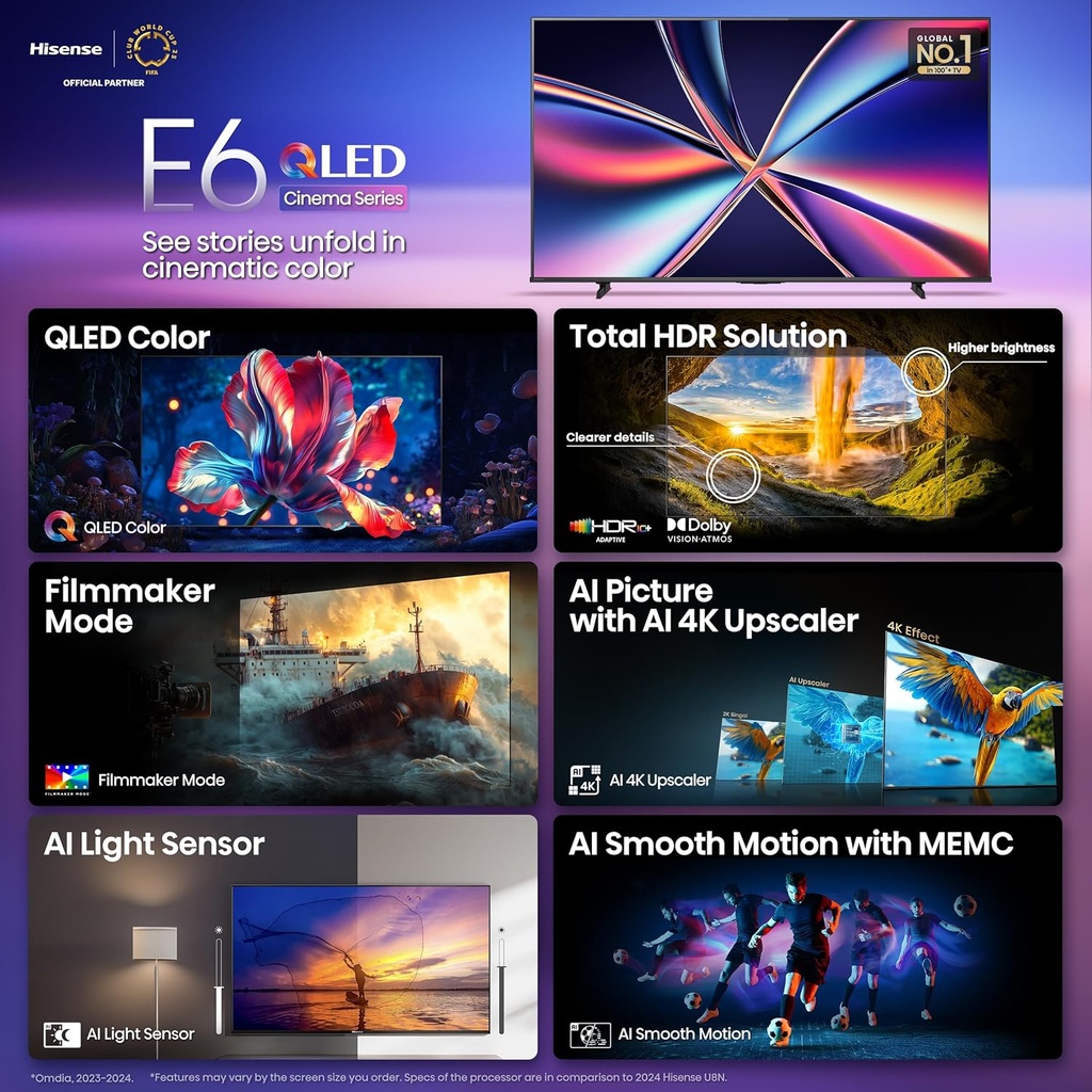 Hisense 85" E6 Cinema Series QLED 4K