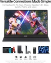 Moniteur Portable 15,6" FHD 1080P USBC