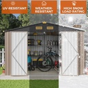 Garage de jardin en acier galvaniser (3m x 2.4) 