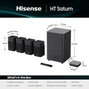 home cinema Hisense Devialet HT Saturn 4.1.2 canaux avec caisson de basses sans fil, Dolby Atmos, DTS:X, Bluetooth 5.3, EzPlay, HDMI 