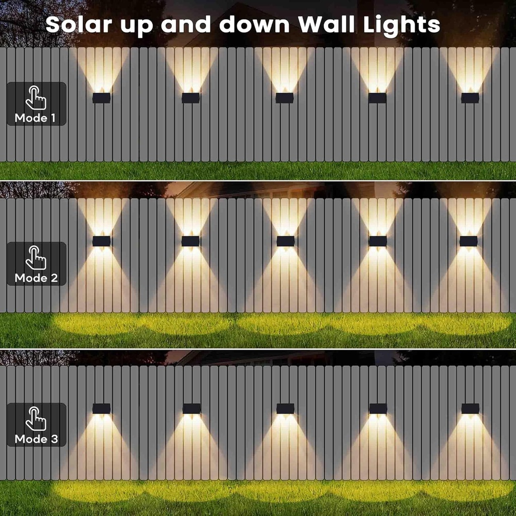 Pack de 2 Lampe Solaire SATURN UP&DOWN 100LM IP67