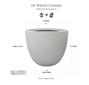 JARDINIERE EN PLASTIQUE BLANC 14" - 35.56cm