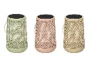 Lanterne solaire, forme conique, à pois