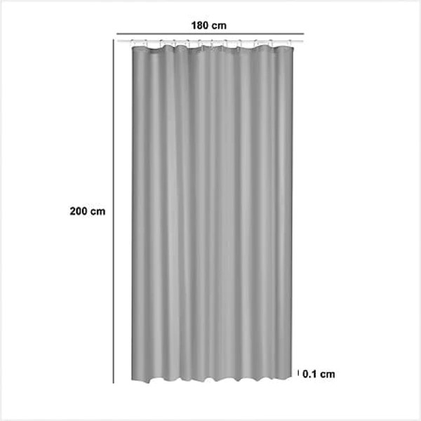 rideau douche gris eva, gris moyen