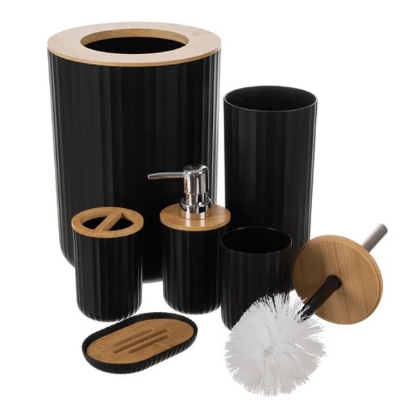 Ensemble d'accessoires de salle de bain - noir