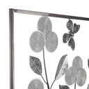 Déco murale métal Fiore 50x50 cm, gris