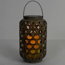 Lampe extérieure solaire effet bougie