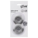 lot x2 grilles evier inox, argent